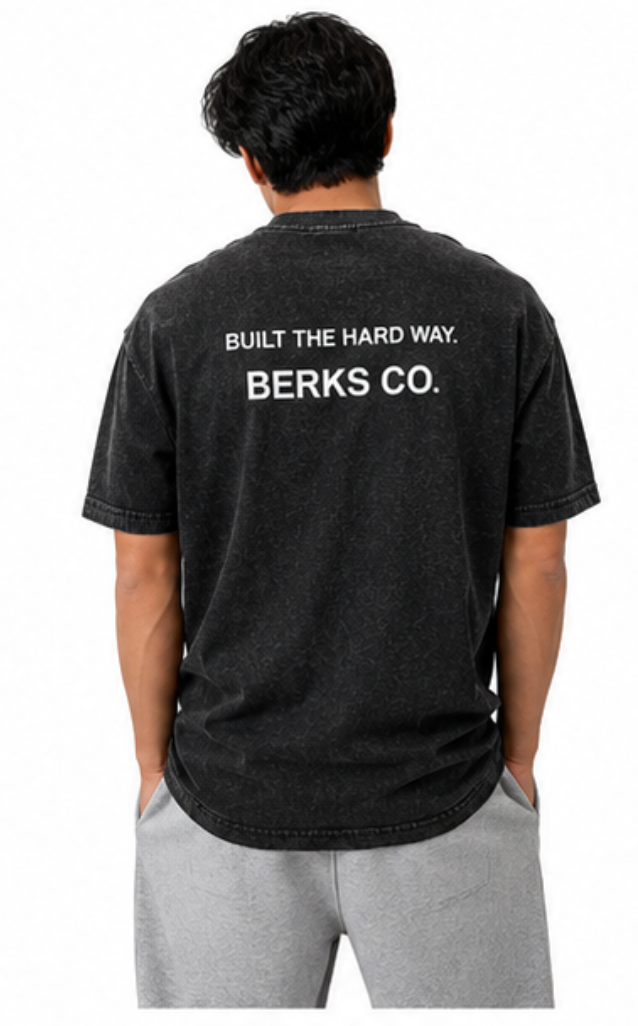 Built The Hard Way Tee | Washed Black
